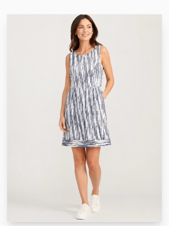 J. Crew Dresses & Skirts - J Crew Tweed Blue and White Sleeveless Midi Dress Size 6